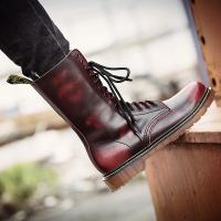 Botas De Cuero Para Hombre, Botas De Trabajo De Caña Alta Transpirables Y Resistentes Al Desgaste, Impermeables Y Cálidas - details 3