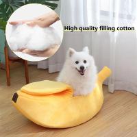 Cama de Mascota en Forma de Plátano Caliente Cesta Acogedora para Cachorros y Gatitos - details 1