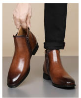 Botas cortas informales británicas para hombre Botas para hombre de gran tamaño - details 3