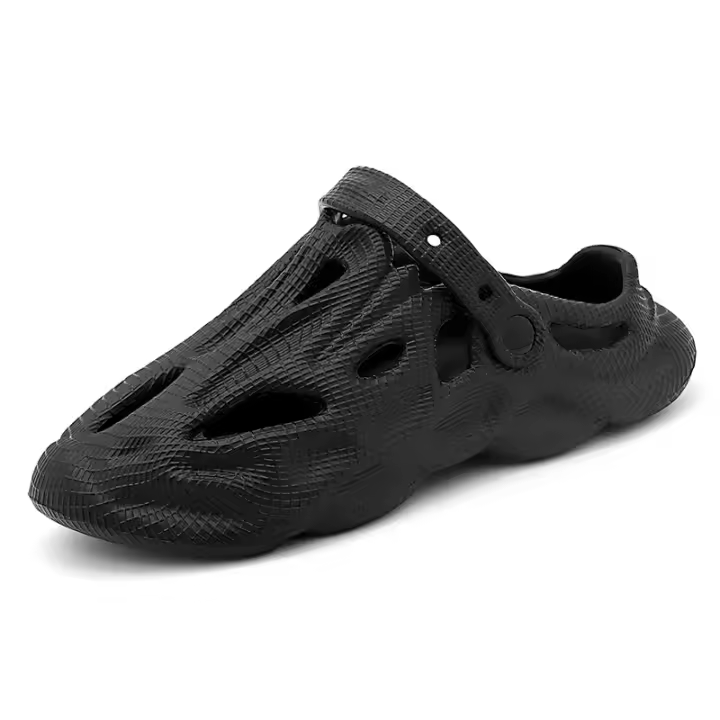 Zapatillas de verano a la moda para hombre, nuevas sandalias tipo zuecos con agujeros huecos, chanclas de playa antideslizantes para exteriores, cómodas sandalias suaves de EVA para casa 2025 - 1