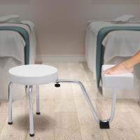 Taburete portátil para salón, spa, pedicura, reposapiés, silla, altura ajustable, longitud para manicuristas, pedicuristas, tatuadores, maquilladores - details 0