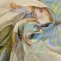 BYSIFA Pañuelo de Seda de Morera 100% Diseño Elegante de Mariposa Ideal para Primavera/Verano - details 6