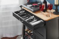Cocina Estantería de Cocina Isla Ccocina con Barra Carrito de Servir Blanco 67 x 37 x 87cm FKW45-WN ES - details 21