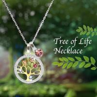 Collares Plata Árbol de la Vida Colgante Cristales de Austriacos, Joyas para San Valentin, Regalos Originales para Mujer - details 3