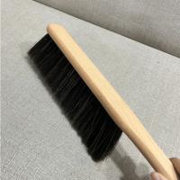 Cepillo de cerdas de madera Natural, molinillo de barra de escritorio antiestático, cepillos de limpieza de café en polvo, escoba de barrido para cama doméstica, 1 ud./2 uds. - details 2