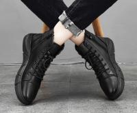 Botas de Motocicleta de Cuero de Moda 2024 Botas de Alta Comodidad Impermeables para Trabajo y Seguridad - details 9
