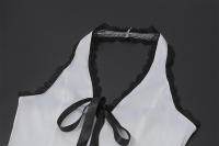 BUNO-Ropa Y2k con ribete De encaje y pajarita, camisetas sin mangas para Mujer Y2k 2000s, Top corto estético Retro con escote en V profundo y espalda descubierta, Ropa De Mujer De verano - details 16