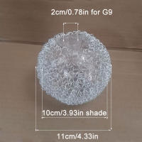 Reemplazo de pantalla de vidrio G9 transparente, globo, alambre de aluminio, Agujero exterior de 20mm, cubierta de bombilla G9 para soporte de enchufe de tornillo de 2cm - details 2