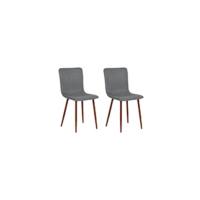 Casa Juego de 2 sillas de Comedor 2 Asientos Blandos y sillas de Cocina con Patas de Metal Macizo para Sala de Estar Dormitorio Suede Brown - details 16