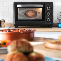 Horno de Sobremesa Bake&Toast 3090 Negro Gyro 30 L, 1500 W, 12 Funciones, Incluye Rastrador Giratorio, Luz Interior, Bandeja Recogedora - details 3