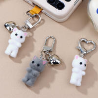 Llavero De Gato Flocado Lindo Colgante Para Teléfono Y Auriculares Adorno Para Bolsa Y Coche Joyería Regalo Para Todas Las Edades - details 2