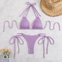 Subsistema especializado para mujer con bikini traje de baño sexy de color sólido para mujer - details 5