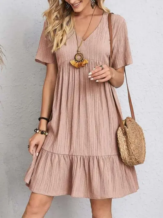 Pantalón corto informal holgado de manga con volantes de verano, minifalda ligera y elegante para fiestas en la playa 2024 - 1