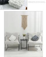 Cojín de felpa suave para sala de estar, almohada de sofá de Color sólido, cuadrada, tejida a mano, para el hogar - details 3