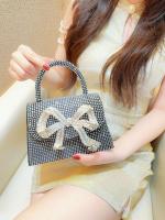 Nueva Moda Celebridad Banquete Bolsa de Agua Diamante Completo Diamante Cena Bolso de Seda Satén Hombro Crossbody - details 10
