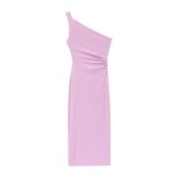 Vestido largo asimétrico sin mangas 2025 con temperamento, nuevo de verano, color sólido para mujer - details 5