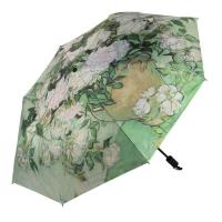 Paraguas automático con pintura al óleo de Van Gogh, accesorio pequeño de vinilo fresco, plegable, resistente al viento y al sol - details 6
