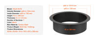 SucceBuy Anillo redondo para fogón, revestimiento de acero al carbono resistente para fogatas de bricolaje, adecuado para uso sobre o en el suelo - details 7