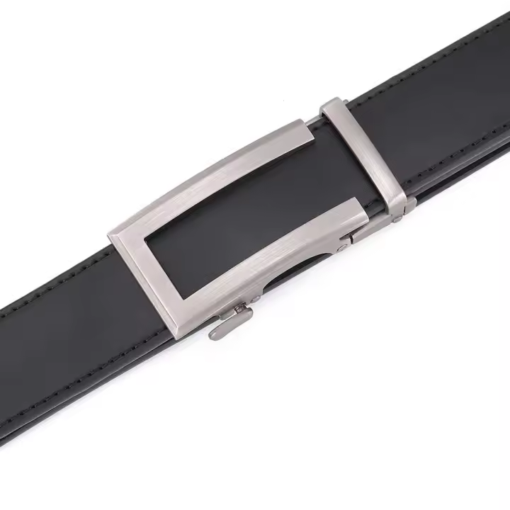 Cinturón de cuero hueco con hebilla automática para hombres y mujeres, cinturón unisex, moderno y popular - 1