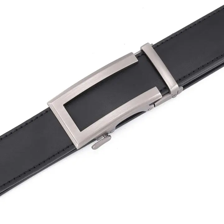 Cinturón de cuero hueco con hebilla automática para hombres y mujeres, cinturón unisex, moderno y popular - 1