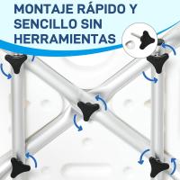 Silla Ducha Personas Mayores Silla para Ducha Taburete de Ducha Antideslizante con Altura Ajustable y Apoyabrazos Regulable Carga 136 kg - details 4