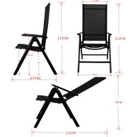 Silla plegable de aluminio Korfu, 67 x 59 x 113 cm, Carbón - details 32