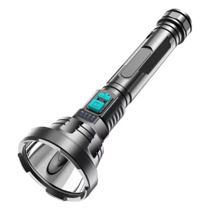 Linterna LED de Alta Potencia Recargable ABS, Batería de Litio, Brillo Blanco de 1,410lm, Impermeable, Portátil, Múltiples Componentes de Luz para el Hogar y al Aire Libre - 1