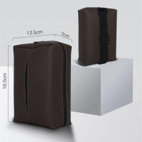 Soporte para pañuelos de coche, caja de pañuelos de cuero Nappa, accesorios interiores para el asiento trasero, consola central y visera solar - details 3