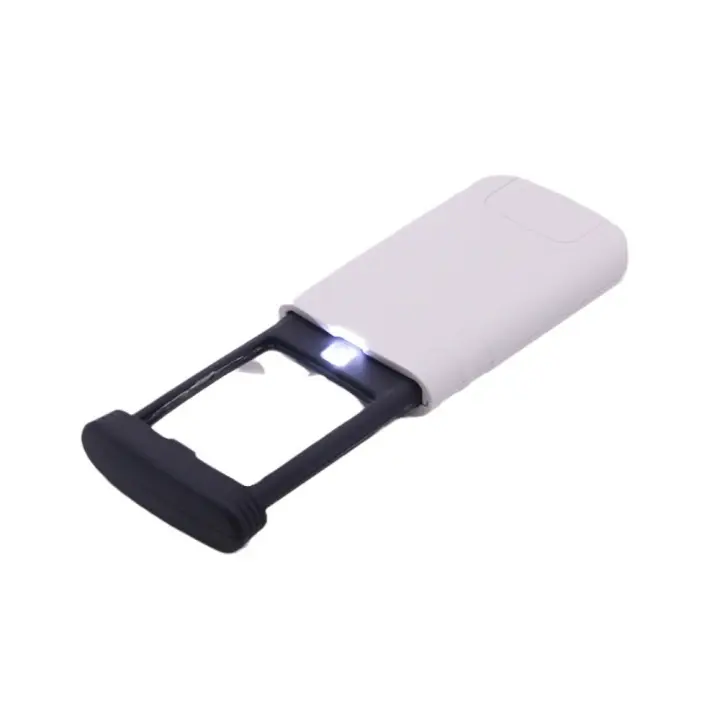 Nuevo tipo extraíble portátil con Luz LED de lectura de alta definición 4 veces Lente acrílica Lupa - 1