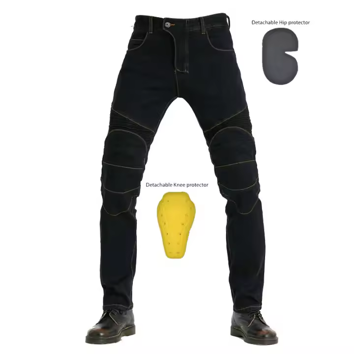 Pantalones de moto para hombres ovuiwen jeans protectores de equipo para ciclismo y motocross - 1