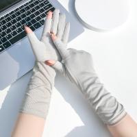 Guantes de protección solar Anti-UV para mujer, guantes finos y transpirables para montar a caballo, guantes para conducir con pantalla táctil alargada para verano al aire libre - details 13