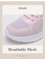 Zapatillas de deporte de malla transpirable para mujer, zapatos planos cómodos de fondo suave, zapatos deportivos casuales antideslizantes de talla grande 42 - details 5
