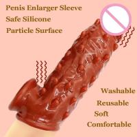 Leten Sonda de Silicona Realista Funda Ampliadora Reutilizable para Hombres - details 1