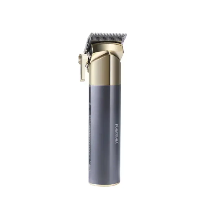 Kemei-cortadora de pelo profesional potente, máquina de corte de pelo recargable, inalámbrica, para barbero - 1