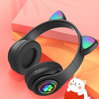 Auriculares Inalámbricos Bluetooth de Gato Plegables, con Micrófono, Luz de Flash, Música Estéreo, Control de Volumen Ideal para Juegos Caja Protectora Incluida - details 3