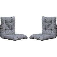 Juego de 2 cojines para asiento (98 x 50 x 8 cm), gris claro - details 0