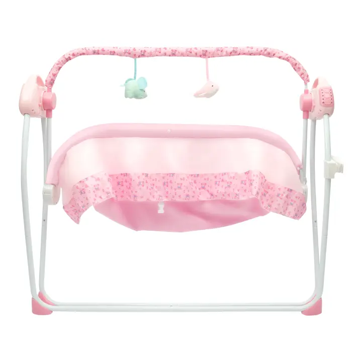 Cuna eléctrica con Bluetooth para bebé, cuna mecedora, cama infantil portátil, adecuada para bebés de 0 a 18 meses y dentro de 55,11 libras - 1