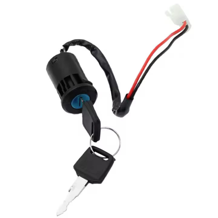 Interruptor de llave de encendido negro para motocicleta Quad ATV Scooter ciclomotor conjunto de bloqueo de encendido con llaves - 1
