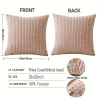 Fundas de almohada decorativas de pana, diseño suave a rayas bohemias para sala de estar, dormitorio, estilo moderno de granja, 1 Uds. - details 2