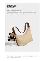 Bolso bandolera retro de un solo hombro, nueva bolsa tejida de hierba estilo casual para vacaciones, bolso de playa simple tipo bandolera. - details 7