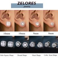 4 pares de pendientes de plata de ley con circonita cúbica para mujer, chapados en oro de 14 quilates, corazón celta brillante, pendientes grandes con circonita cúbica, pendientes para oreja sensible - details 3