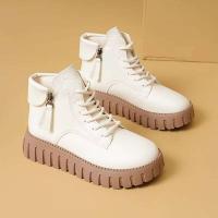Zapatos casuales de moda de lona para mujer, botas Martin de calcetín grueso - details 4