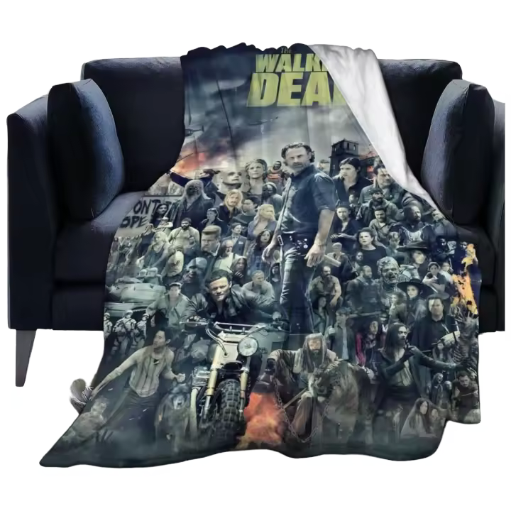 Manta de The Walking Horror Drama Dead Throw para sofá, dormitorio, mantas suaves para aire acondicionado, todas las estaciones - 1