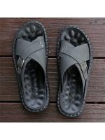 Chanclas de gran tamaño para hombre, sandalias de verano para exteriores, chanclas casuales, cien una palabra, arrastre al aire libre, zapatos de playa - details 7