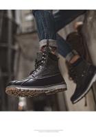 Producto de diseño Botas de estilo británico, cuero de PU de moda con zapatos de felpa, botas de nieve para hombre - details 15