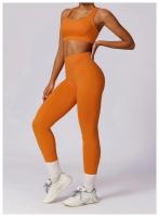 Conjunto de Yoga para Mujer en Rosa Traje Deportivo de Gimnasio con Leggings de Cintura Alta y Sujetador Deportivo de Espalda Cruzada Ropa de Yoga para Mujer Material Exterior de Nylon Adecuado para Primavera/Verano - details 9