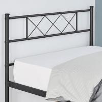 Cama Doble 140 x 200 cm con Espacio Almacenamiento Bajo Marco Metal Altura del Suelo 32 cm Blanco - details 43