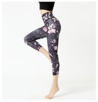 Pantalones De Yoga Con Estampado Para Mujer, Diseño De Cintura Alta Y Tejido Suave Para Una Mayor Comodidad - details 18