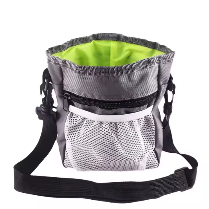 Bolsa de cintura portátil para aperitivos, bolsa de almacenamiento fácil para comida de perro, cinturón ajustable de gran capacidad, bolsa de adiestramiento de cachorros, Bolsa para popó - 1