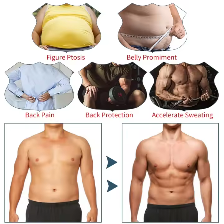 Entrenador de cintura moldeador de cuerpo cinturón de sudor adelgazante recortador de cintura para mujeres cinturón adelgazante para pérdida de peso del vientre recortador de barriga con ajuste - 1